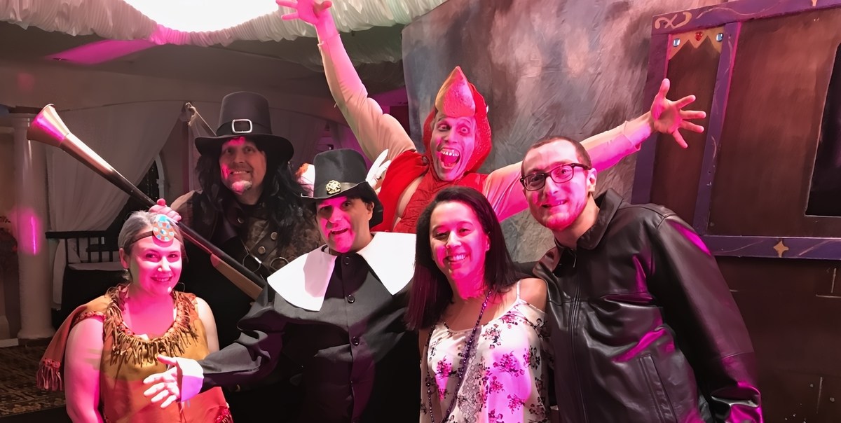 Festive costumes and comedy in a Thanksgiving Day murder mystery in Woodbury