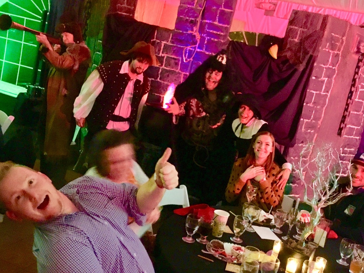 Live Jersey Devil-themed murder mystery performance in Galloway, NJ