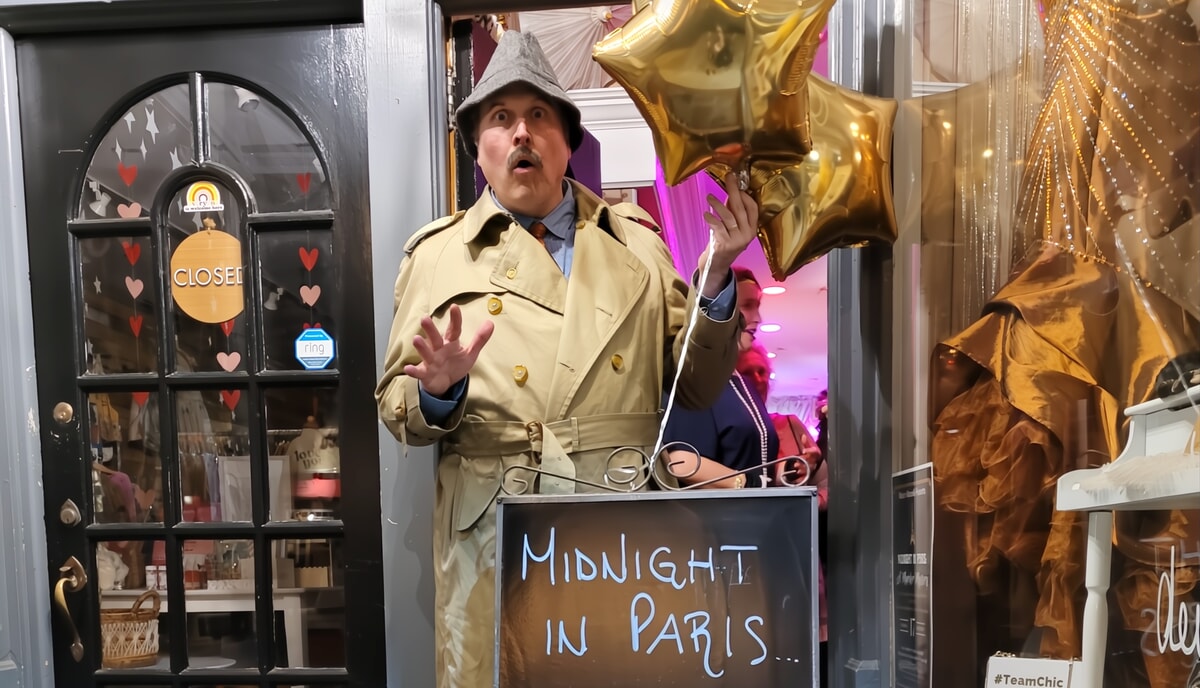 Inspector Clouseau-style detective humor—Laughs and mystery entertainment for your next event